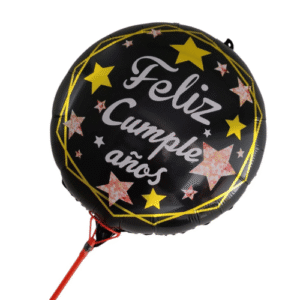 Globo Feliz Cumpleaños con estrellas