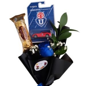 Ramo de 1 Rosa + Valente + hot wheels U