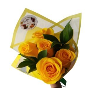 Ramo de 5 Rosas Amarillas